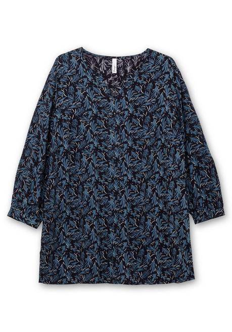 Sheego Longtunika Mit Maritimem Alloverprint - Tiefblau Gemustert Sheego