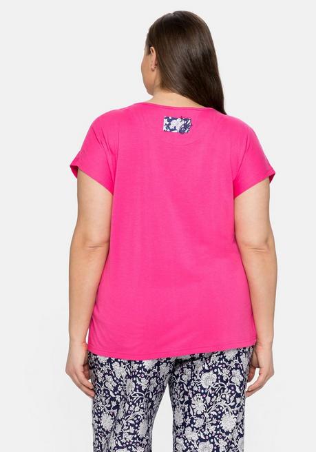 Sheego By Joe Browns Lounge-Shirt In Oversized-Form Mit Femininen Details - Pink Sheego