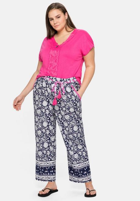 Sheego By Joe Browns Lounge-Shirt In Oversized-Form Mit Femininen Details - Pink Sheego