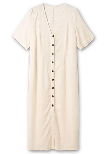 Sheego Maxikleid Im Leinen-Mix, Mit Knopfleiste - Champagner Sheego