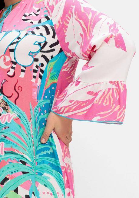 Sheego Loves Miss Goodlife Maxikleid Im Multicolor-Mustermix - Blau Gemustert Sheego