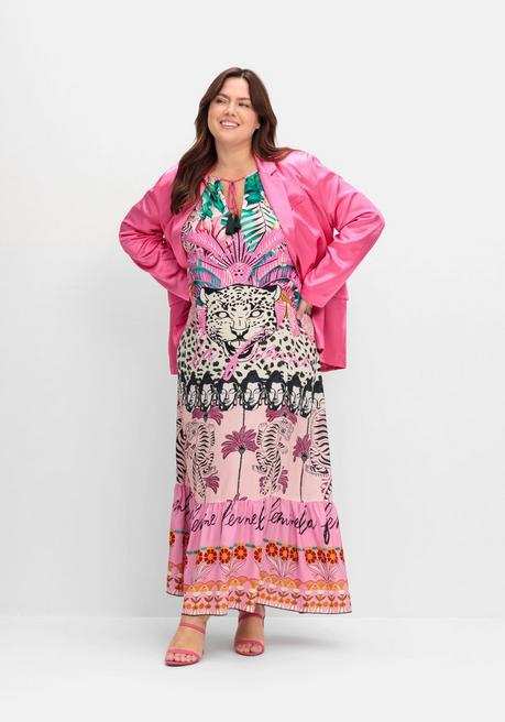 Sheego Loves Miss Goodlife Maxikleid Im Multicolor-Mustermix - Tiefgrün Gemustert Sheego