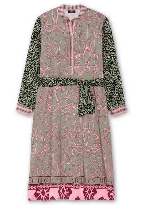 Sheego Loves Miss Goodlife Maxikleid Im Mustermix, Mit Bindeband - Hellkhaki Bedruckt Sheego