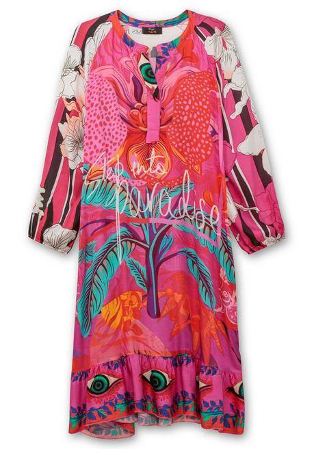 Sheego Loves Miss Goodlife Maxikleid Im Mustermix, Mit Volant Am Saum - Pink Gemustert Sheego