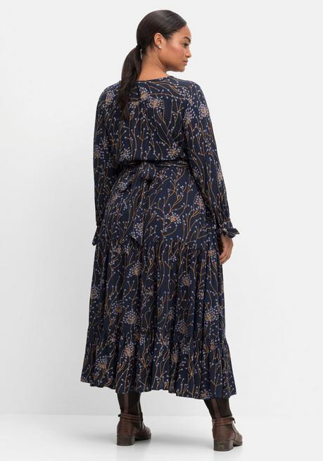 Sheego By Joe Browns Maxikleid Mit Floralem Alloverdruck - Nachtblau Bedruckt Sheego