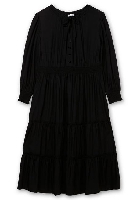 Sheego By Joe Browns Maxikleid Mit Smokbund Und Volantrock - Schwarz Sheego