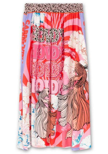 Sheego Loves Miss Goodlife Maxirock Im Muster- Und Farbmix - Pink Bedruckt Sheego