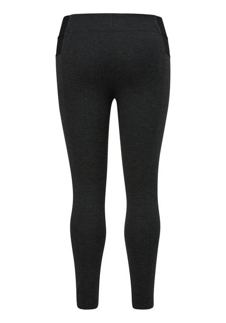 TRIANGLE Melierte Leggings Mit Seitlichen Stretcheinsätzen - Dunkelgrau Sheego