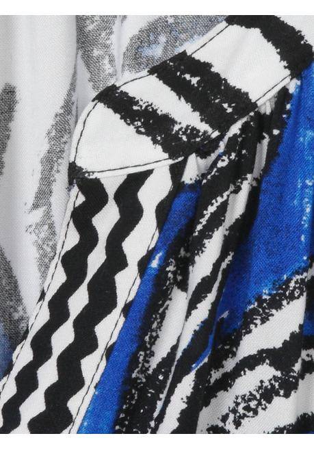 VIA APPIA DUE Midikleid Mit Alloverdruck Und Kontrastdetails - Indigo Gemustert Sheego