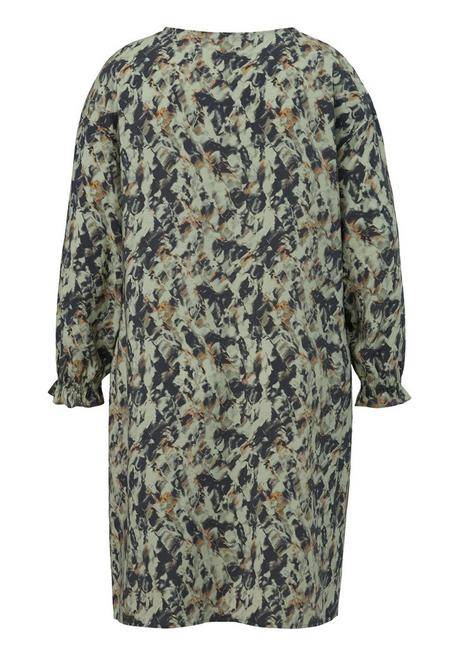 TRIANGLE Midikleid Mit Alloverprint Und Eingrifftaschen - Grün Bedruckt Sheego