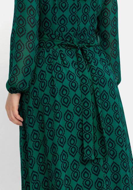 Sheego By Joe Browns Midikleid Mit Grafikdruck, Aus Georgette - Grün-blau Sheego