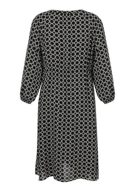 VIA APPIA DUE Midikleid Mit Grafischem Allovermuster - Schwarz Gemustert Sheego