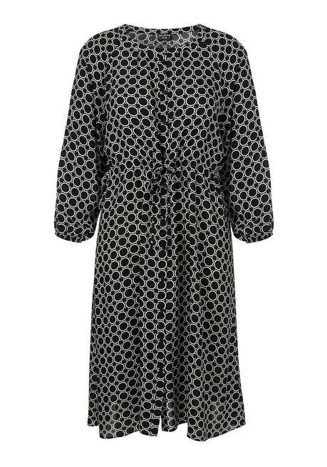 VIA APPIA DUE Midikleid mit grafischem Allovermuster - schwarz gemustert sheego