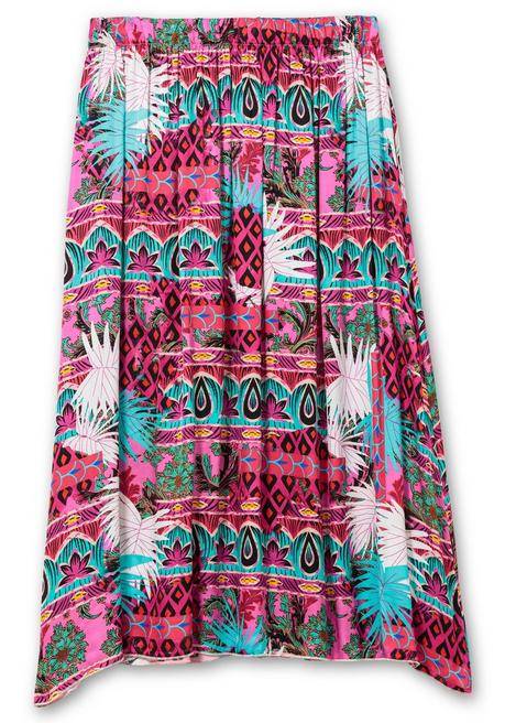 Sheego Loves Miss Goodlife Midirock Im Muster- Und Farbmix - Pink Gemustert Sheego