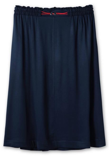 Sheego Midirock In A-Linie, Mit Tunnelzugbund Und Seitentaschen - Nachtblau Sheego