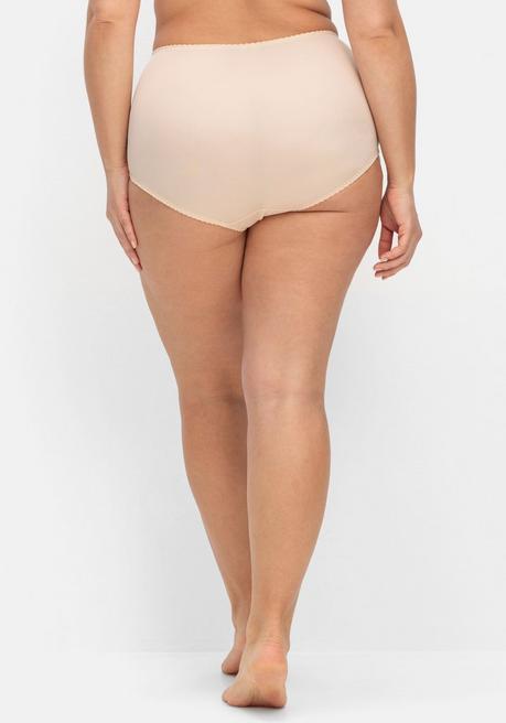 Wäschepur Miederslip Mit Spitzeneinsatz Vorn - Natur Sheego