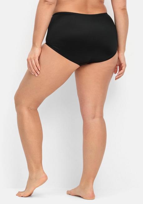 Wäschepur Miederslip Mit Spitzeneinsatz Vorn - Schwarz Sheego