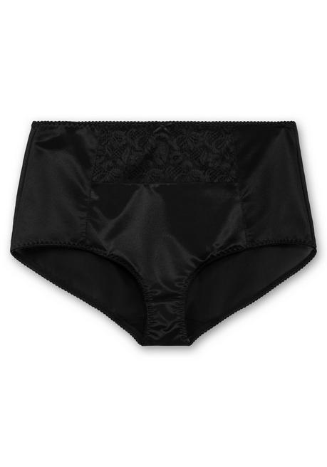 Wäschepur Miederslip Mit Spitzeneinsatz Vorn - Schwarz Sheego