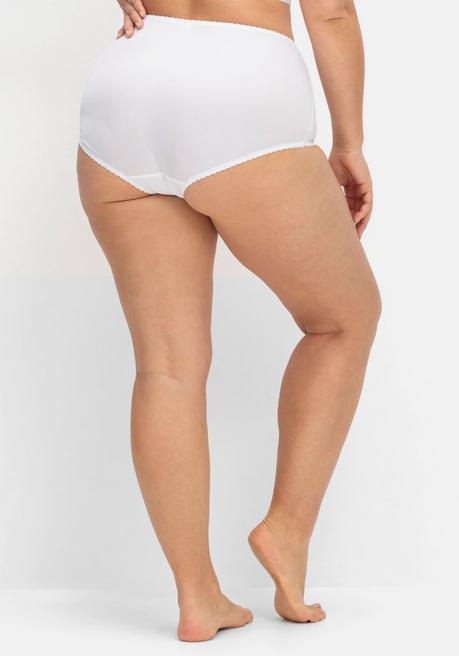 Wäschepur Miederslip Mit Spitzeneinsatz Vorn - Weiß Sheego
