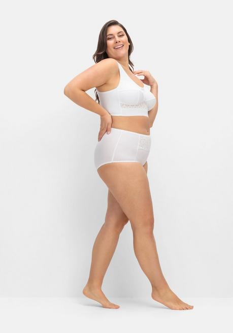 Wäschepur Miederslip Mit Spitzeneinsatz Vorn - Weiß Sheego