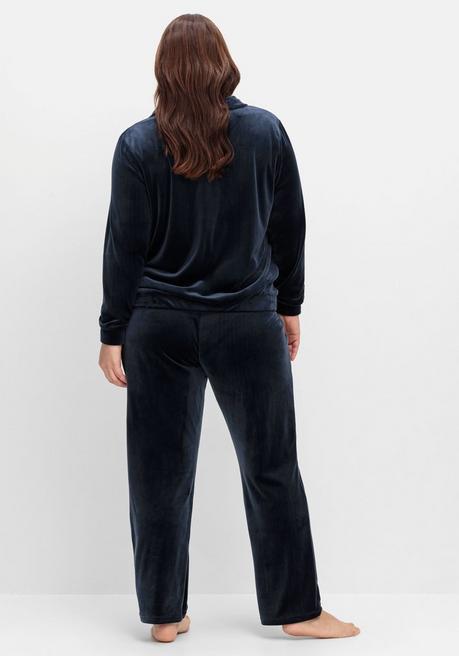 Sheego Nicki-Hausanzug Aus Jacke Und Hose - Nachtblau Sheego