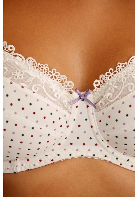 NUANCE Bügel-BH - Creme Bedruckt Sheego