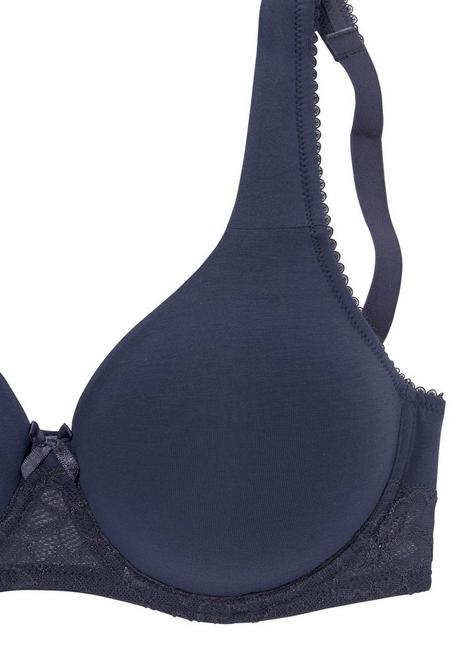 NUANCE Doppelpack T-Shirt BHs - Marine+weiß Sheego