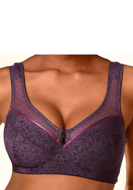 NUANCE Entlastungs-BH - lila bedruckt sheego