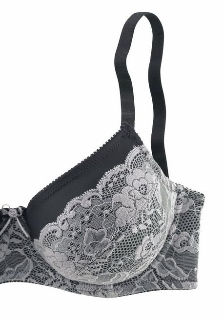 NUANCE Nuance Bügel-BH - Schwarz-silberfarben Sheego