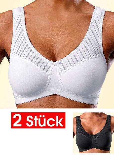 NUANCE Soft-BH - Weiß+schwarz Sheego