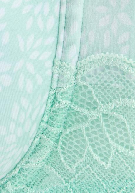 NUANCE T-Shirt-BH - Mint-weiß Sheego