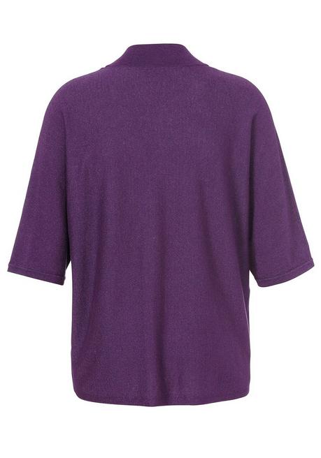 VIA APPIA DUE Offener Cardigan Mit Glitzerfaden Und 3/4-Arm - Lila Sheego