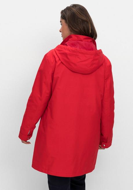 Sheego Outdoor-Parka Mit Abnehmbarer Kapuze - Mohnrot Sheego