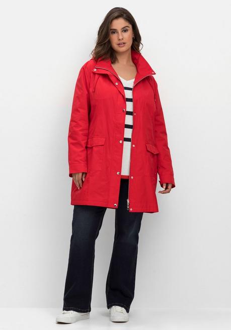 Sheego Outdoor-Parka Mit Abnehmbarer Kapuze - Mohnrot Sheego