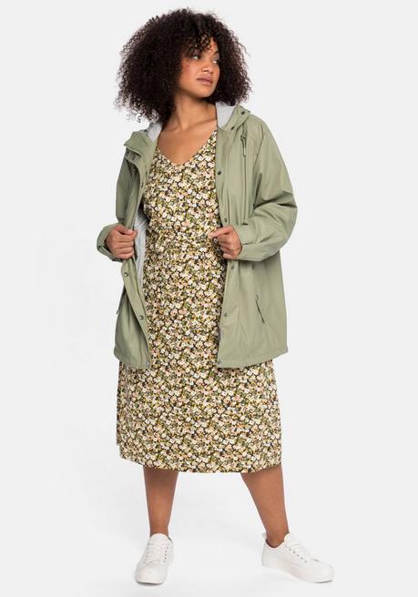 Sheego Outdoorjacke Mit Jerseyfutter, Wasserabweisend - Hellkhaki Sheego