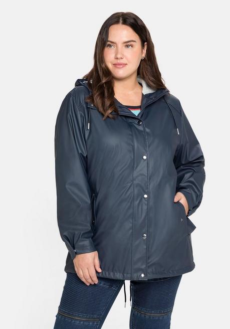 Sheego Outdoorjacke Mit Jerseyfutter, Wasserabweisend - Nachtblau Sheego