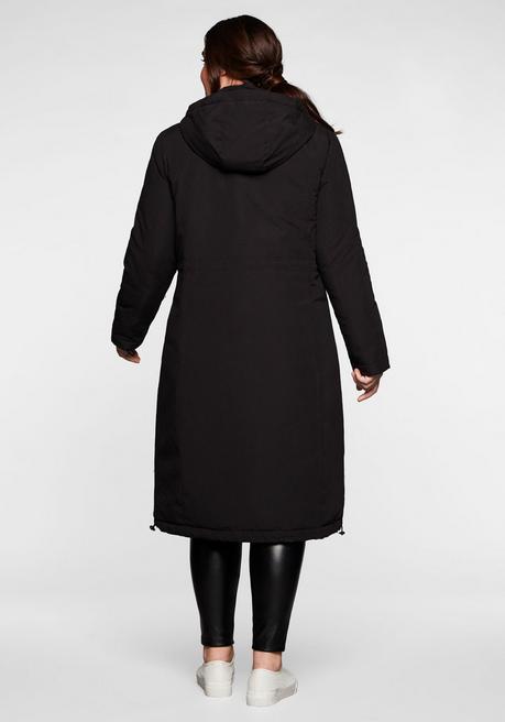 Sheego Outdoormantel Mit Gesteppter Innenseite - Schwarz Sheego