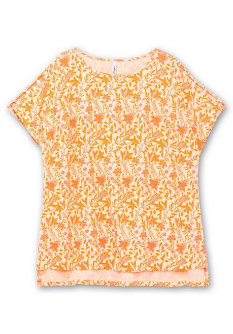 Sheego Oversize-Tunika Mit Cut-outs An Den Ärmeln - Apricot Gemustert Sheego