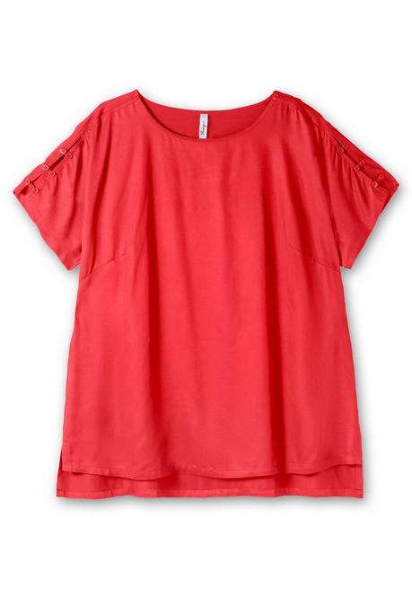 Sheego Oversize-Tunika Mit Geschlitztem Ärmel - Rot Sheego