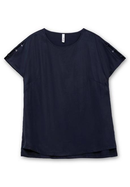 Sheego Oversize-Tunika Mit Geschlitztem Ärmel - Tiefblau Sheego