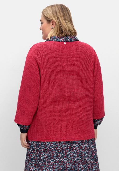 Sheego Oversized-Pullover Mit 3/4-Arm, Aus Bändchengarn - Orchidee Sheego