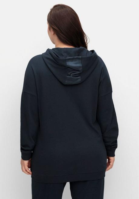 Sheego Oversizedshirt Mit Kapuze Und Kängurutasche - Nachtblau Sheego