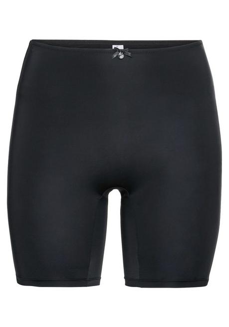 Sheego Panty Im High-Waist-Schnitt Mit Langem Bein, Microfaser - Schwarz Sheego