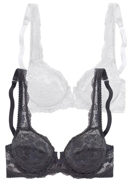PETITE FLEUR Bügel-BH - Anthrazit+weiß Sheego
