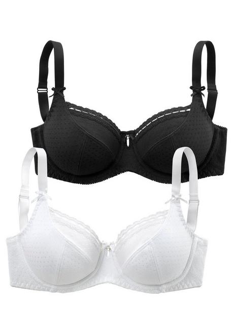PETITE FLEUR Bügel-BH - Weiß+schwarz Sheego