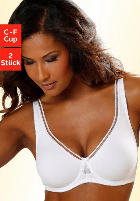 PETITE FLEUR Doppelpack Minimizer-BHs - Weiß Sheego