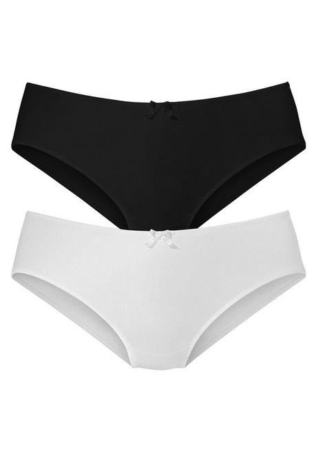 PETITE FLEUR Doppelpack Slips - Weiß+schwarz Sheego