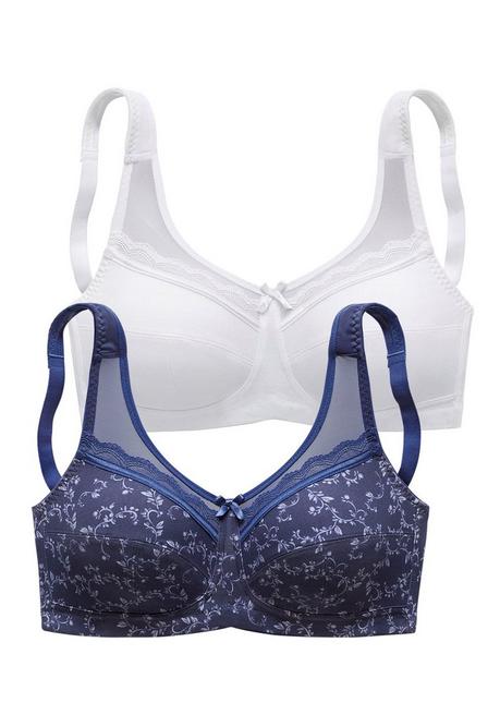 PETITE FLEUR Entlastungs-BH - Blau+weiß Sheego