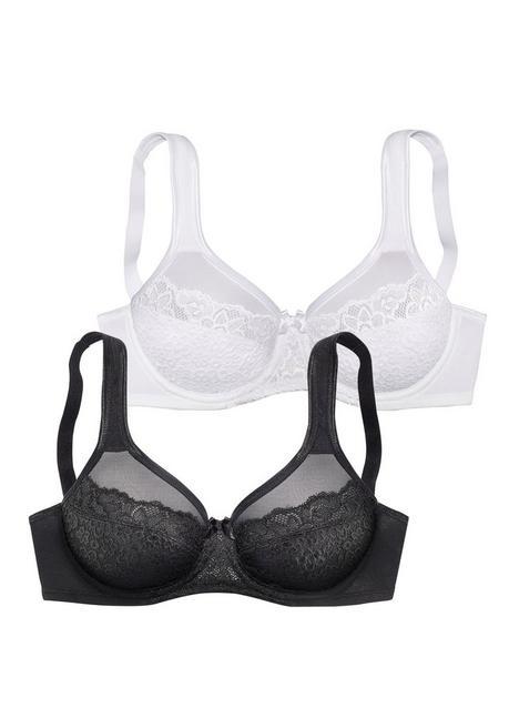 PETITE FLEUR Minimizer-BH - Schwarz+weiß Sheego