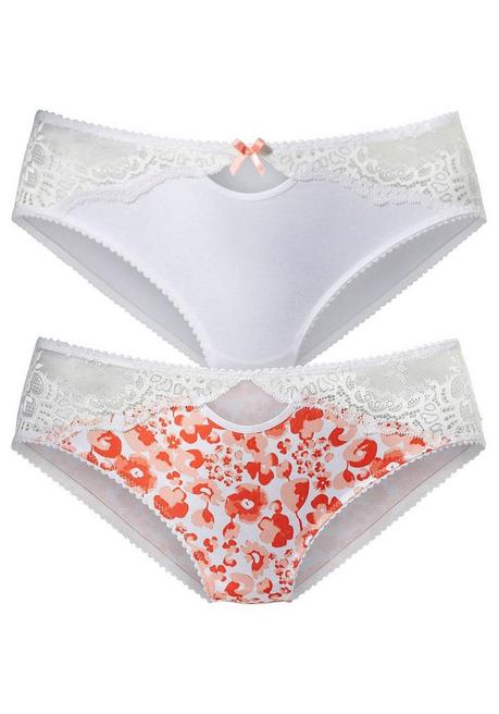 PETITE FLEUR Slip - Orange+weiß Sheego